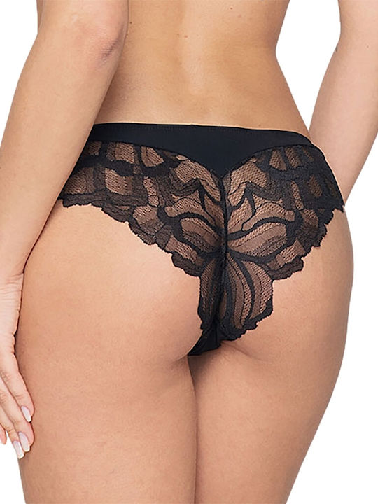 Melody Femeie Brazilia cu Dantelă Black