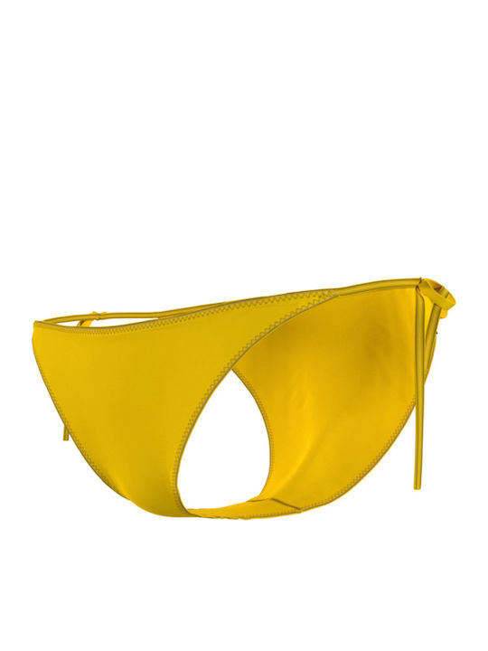 Bikini Slip mit Schnürchen Gelb