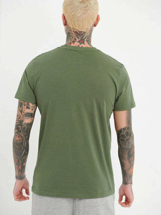 Funky Buddha Men's Short Sleeve T-shirt Khaki