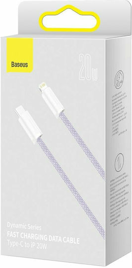 Baseus Dynamic Geflochten USB-C zu Lightning Kabel 20W Lila 2m (CALD000105)