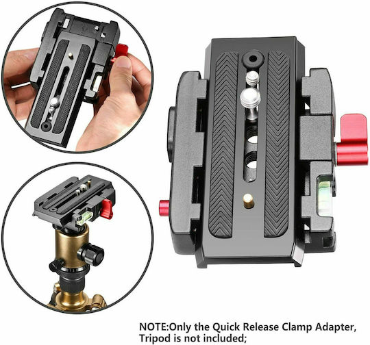 Neewer Professional Aluminum Alloy Quick Shoe Plate Adapter Red