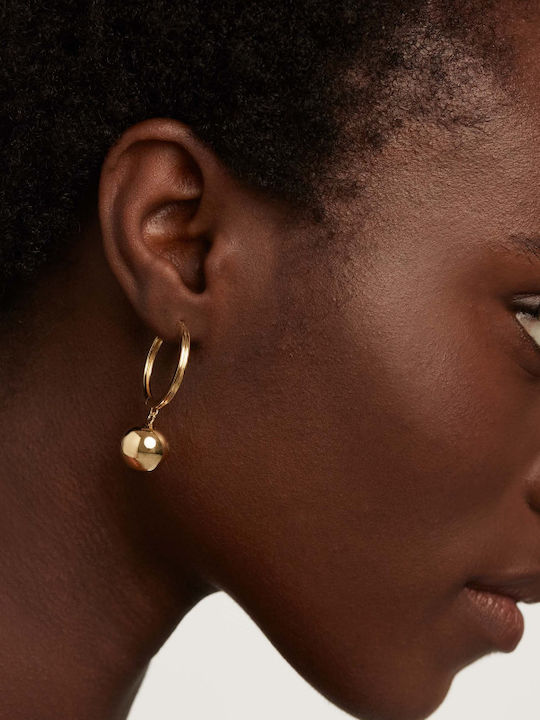 P D Paola Super Future Earrings made of Silver Gold Plated with Stones