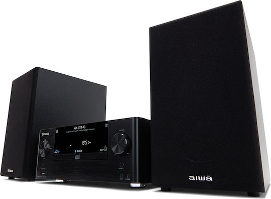 Aiwa Ηχοσύστημα 2.0 MSBTU-500 127-01-000072 50W με CD / Digital Media Player και Bluetooth Μαύρο