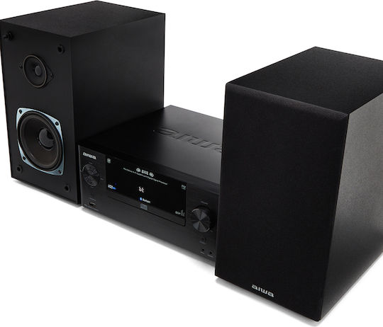Aiwa Ηχοσύστημα 2.0 MSBTU-500 127-01-000072 50W με CD / Digital Media Player και Bluetooth Μαύρο