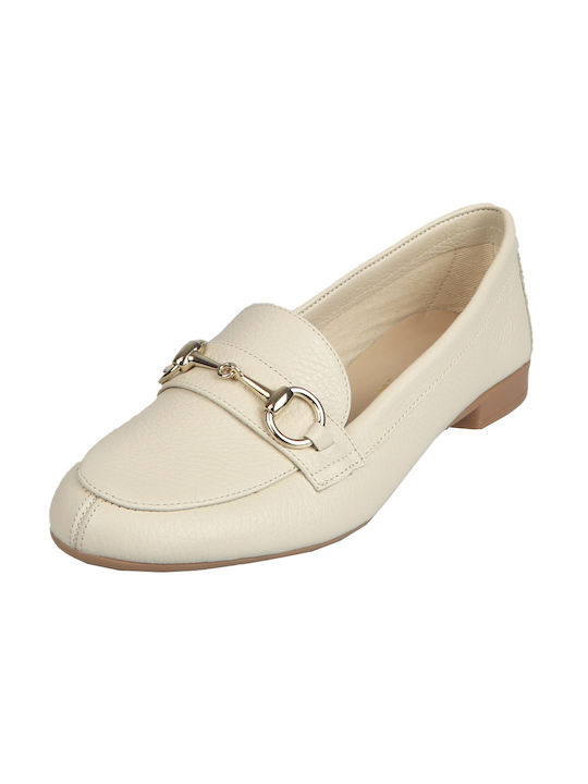 Stefania Women's Loafers in Beige Color