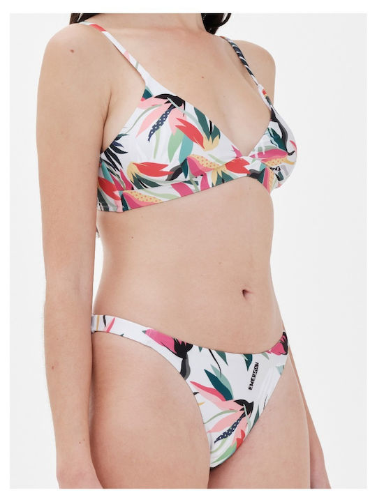 Set Bikini Τριγωνάκι & Brazil Floral Green/Pink