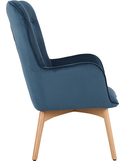 8009 Bergère Catifelat Albastru 67x72x97cm