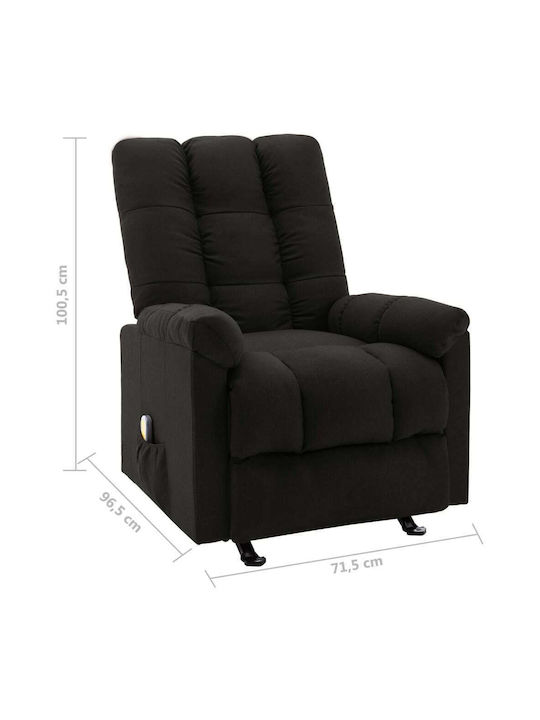 Πολυθρόνα Relax Massage με Υποπόδιο Μαύρο 71.5x96.5x100.5cm