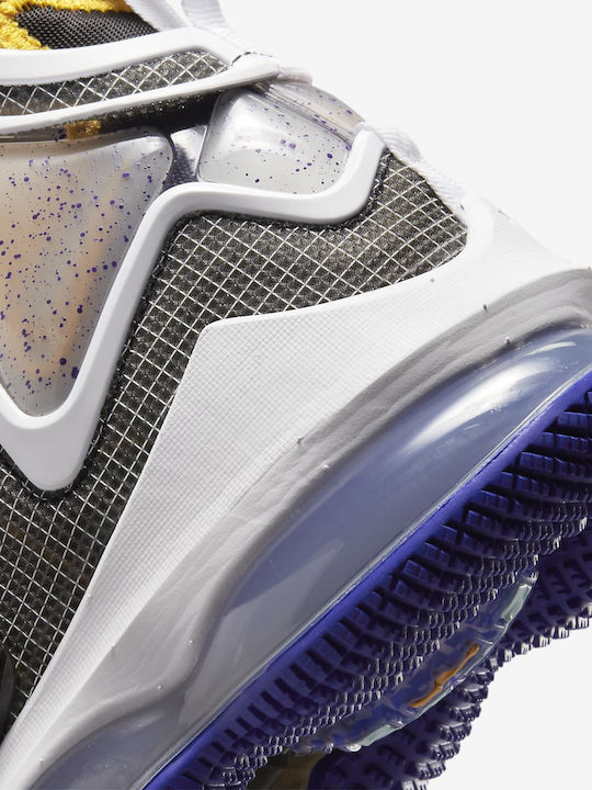 LeBron 19 High Basketball Shoes Black / Persian Violet / White / University Gold