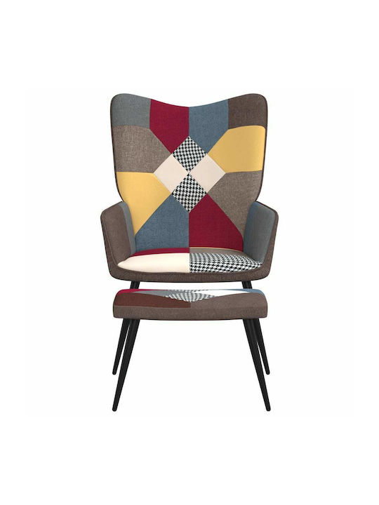 Bergère cu Puf Multicolor 61x70x96.5cm