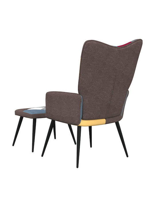 Bergère cu Puf Multicolor 61x70x96.5cm