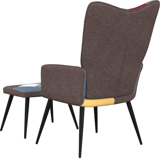 Bergère with Footstool Multicolour 61x70x96.5cm