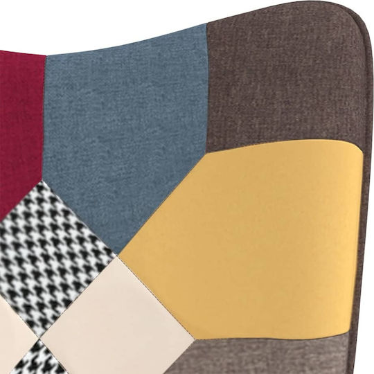 Bergère with Footstool Multicolour 61x70x96.5cm