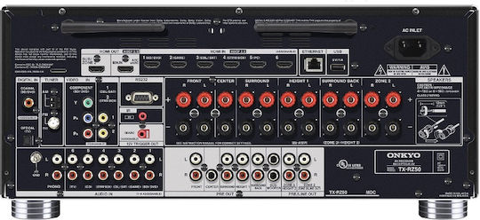 Onkyo TX-RZ50 Home Cinema Receiver 4K/8K 9.2 Channels 120W/8Ω 250W/6Ω with HDR and Dolby Atmos Black