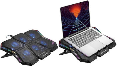 Tracer Gamezone Streamer Kühlung Pad für Laptop bis zu 17" mit 6 Ventilatoren und Beleuchtung