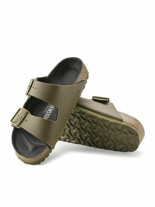 Arizona Birko-Flor Women's Flat Sandals Anatomic Pine Green Narrow Fit