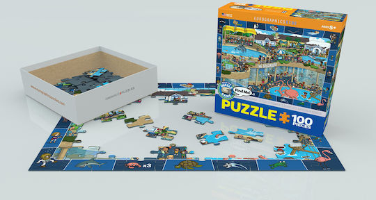 Παιδικό Puzzle Crazy Aquarium για 5+ Ετών 100pcs Eurographics