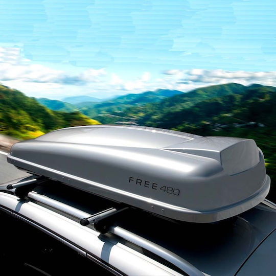 Free Plast Free Dachboxen für Autos 480lt Silber