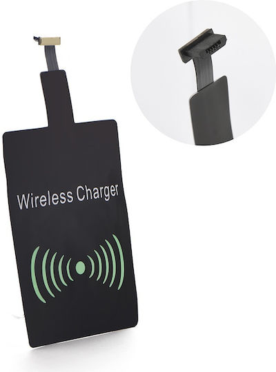 Qi Charging Receiver micro USB-B in Black color