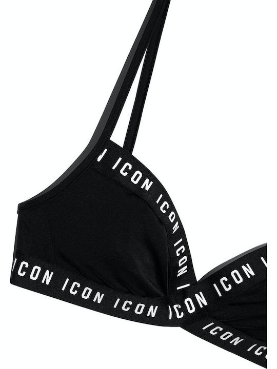 Be Icon Crossed Bikini Τριγωνάκι Μαύρο