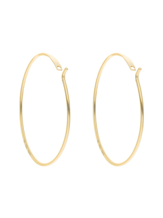 Michael Kors Curb Link Pave Earrings Hoops made of Steel Gold Plated