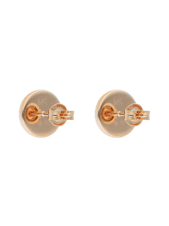 Michael Kors Mop Logo Earrings made of Silver Gold Plated with Stones