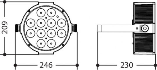 Tribe Φωτορυθμικό LED PAR LUMIPAR12UQ RGBW
