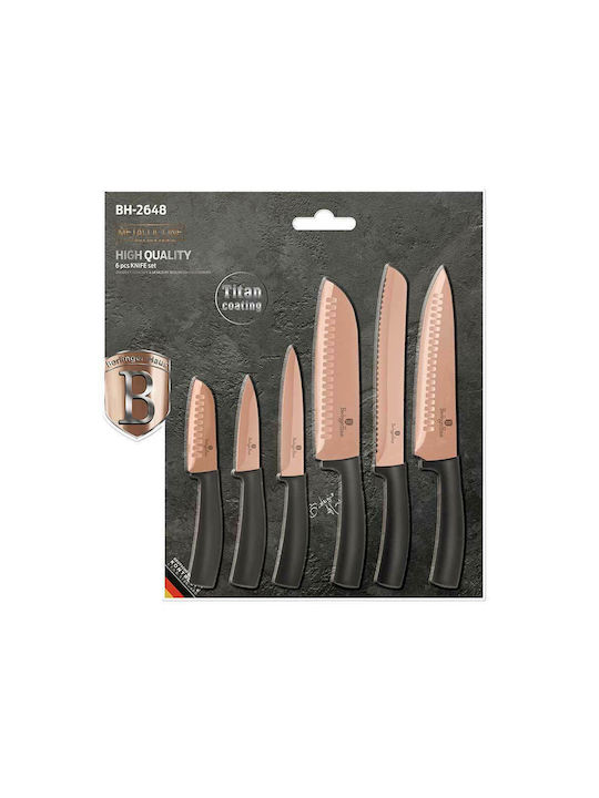 Berlinger Haus Metallic Line Knife Set from Stainless Steel Rose Gold Edition 6pcs