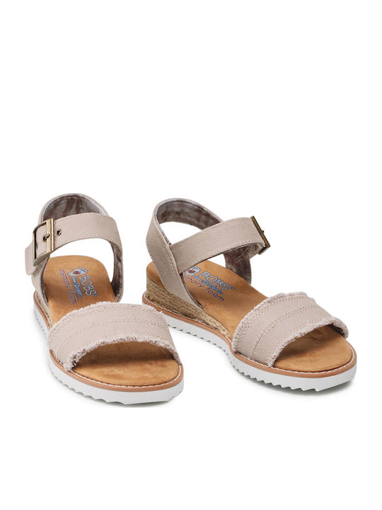 BOBS Desert Kiss Летни дамски платформи в стил еспадрили Taupe