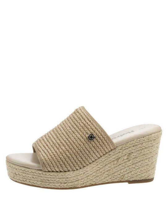 Damenplattformen Taupe