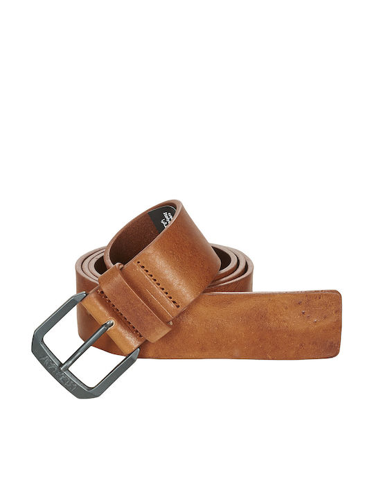 Wide Men's Belt Leather Brown