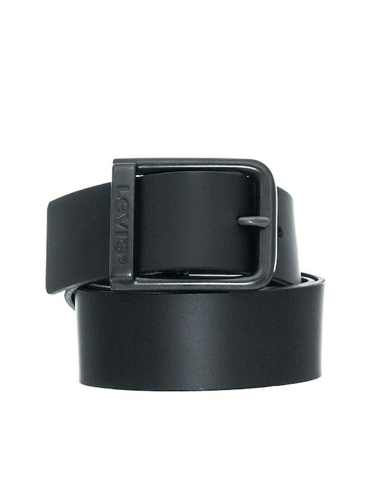 Levi's Men's Leather Wide Belt Black
