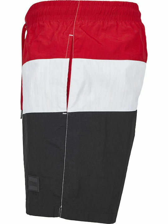 Men's Swimwear Bermuda Red / Black / White Striped
