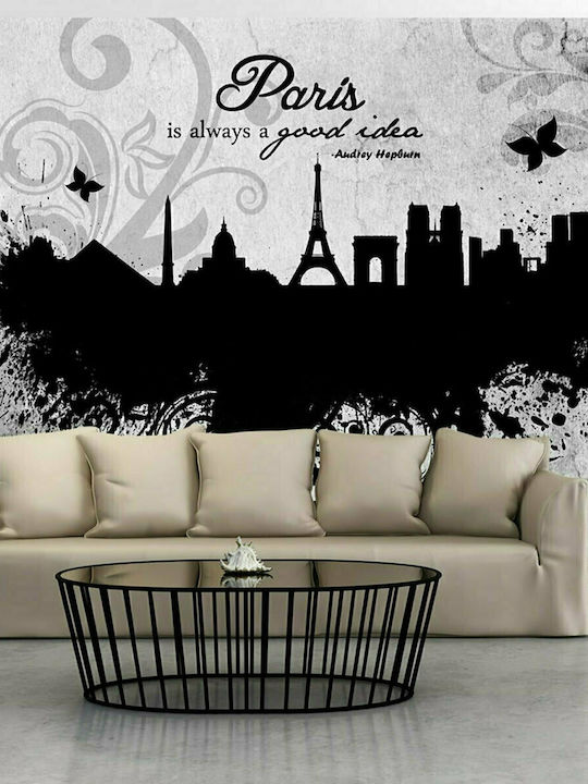 Fototapet de Perete 200x140cm Paris Is Always Good Idea Black White Tesatura Gri