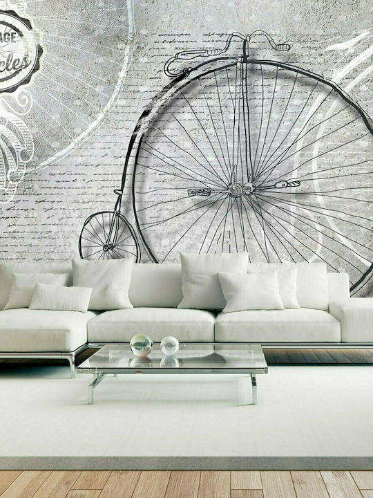 Fototapet de Perete 250x175cm Bicycles Black White Tesatura Gri