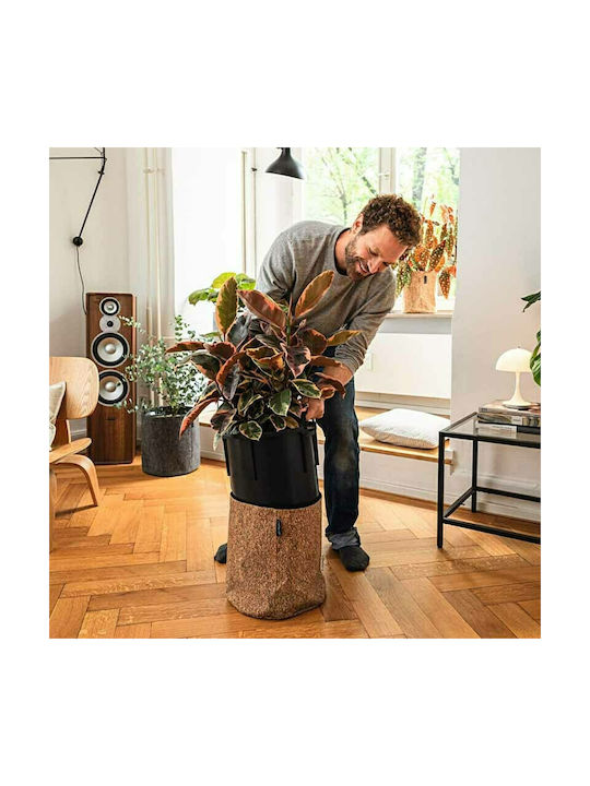 Lechuza Trendcover Cork Self-watering Pot Plastic Light Natural 32x32x33cm.