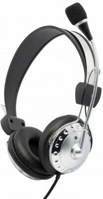 Techly Über Ohr Multimedia-Headsets mit Mikrofon und Verbindung 3,5 mm Klinke in Schwarz Farbe ICC-SH-517TY