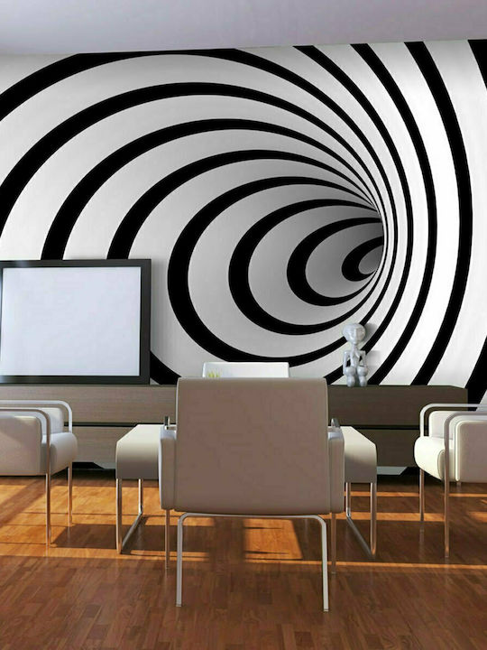 Fototapet de Perete 450x270cm Black White Tunnel Tesatura Neagră