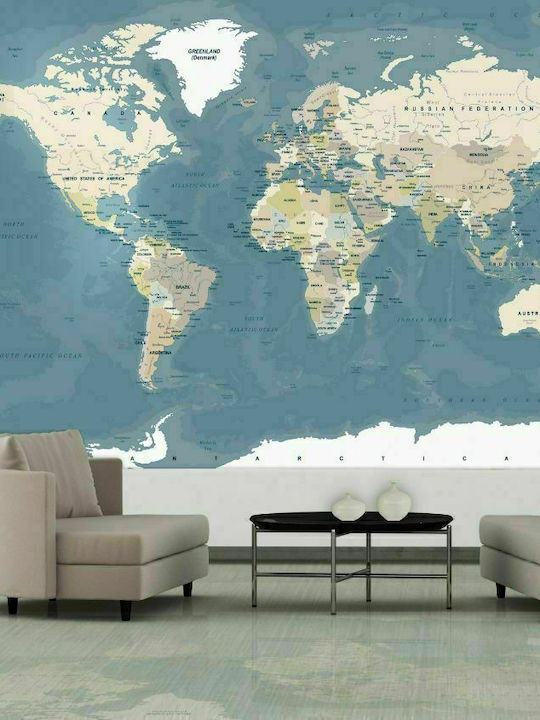 Autocolantă Fototapet de Perete 98x70cm Vintage World Map