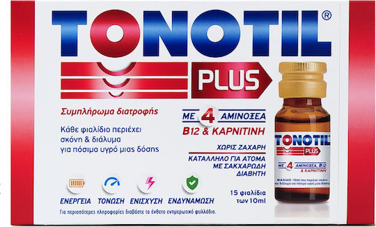 Tonotil Plus Πολυβιταμίνη 15τμχ x 10ml για Ενέργεια