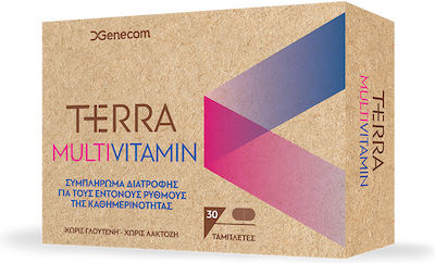 Genecom Terra Multivitamin Multivitamin für Energie & Stärkung des Immunsystems 30 Registerkarten