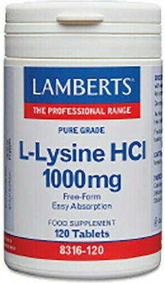 Lamberts L-Lysine HCL 1000mg 120 ταμπλέτες