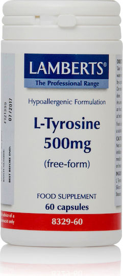 Lamberts L-Tyrosine 500mg 60 Capsules Unflavoured