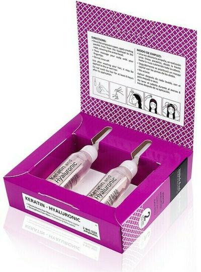 Nuggela & Sule Keratin Hialuronic Fiola pentru păr de reconstrucție 6x10ml