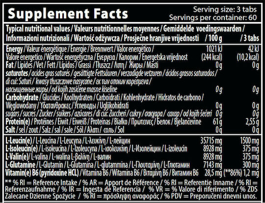 QNT BCAA'S 4:1:1 + L-Glutamine 180 Tabletten Ungesüßt