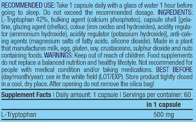 Biotech USA L-Tryptophan 60 Mützen Ungesüßt