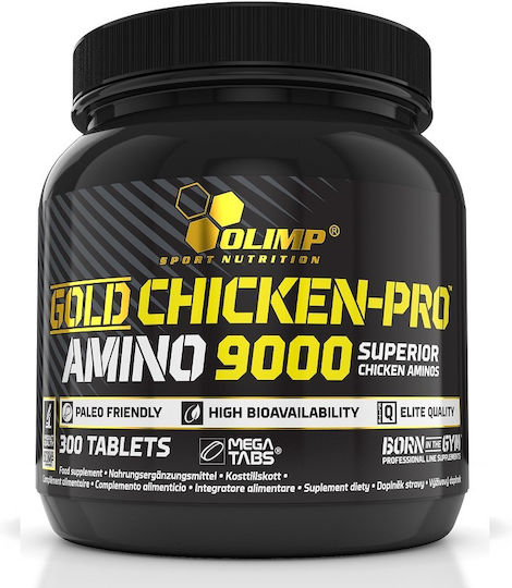 Olimp Sport Nutrition Gold Chicken Pro Amino 9000 300 Ταμπλέτες Unflavoured