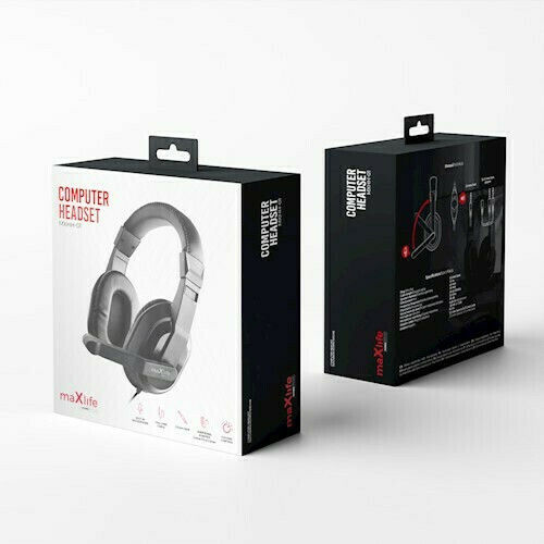 Maxlife MXHH-01 Über Ohr Gaming-Headset mit Verbindung 2x3,5mm Schwarz