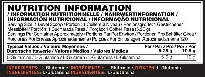 Optimum Nutrition Glutamine Powder 630гр Без вкус