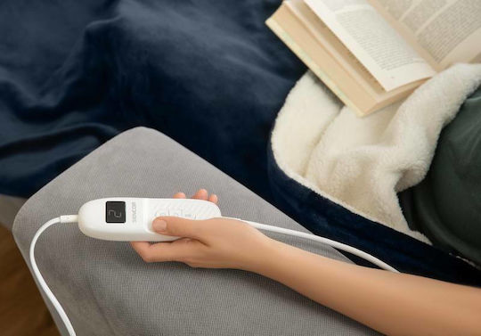 Sencor Semi Double Electric Washable Blanket with Timer Blue 160W 130x180cm